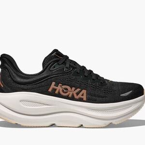 Hoka Black and rose gold Athletic Sneakers